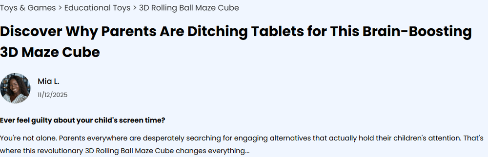 3D Rolling Ball Maze Cube